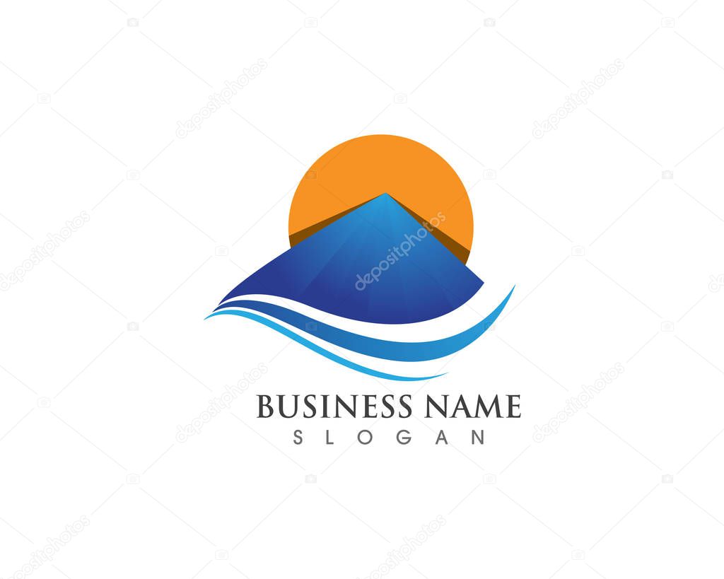 Mountain logo and symbols vector