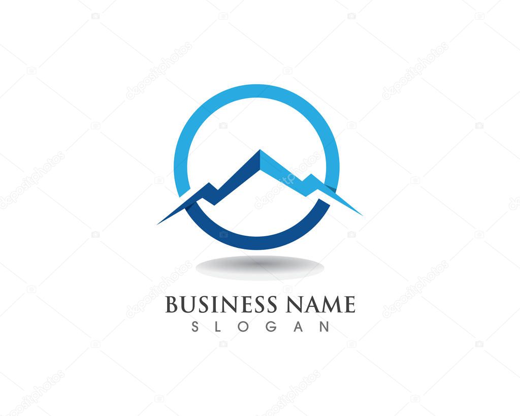 Mountain logo and symbols vector
