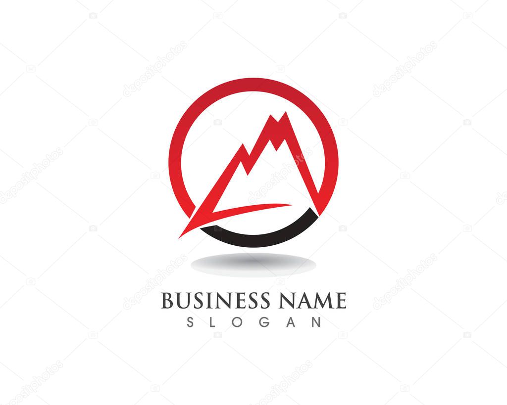 Mountain logo and symbols vector