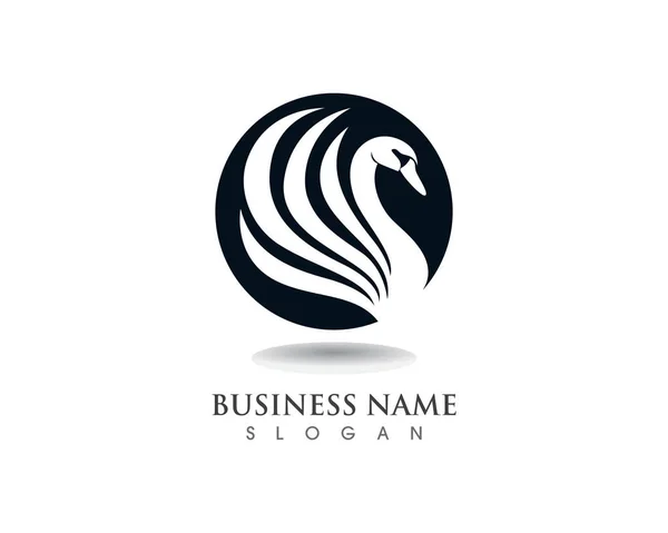 Swan Logo Template Vector — Stock Vector