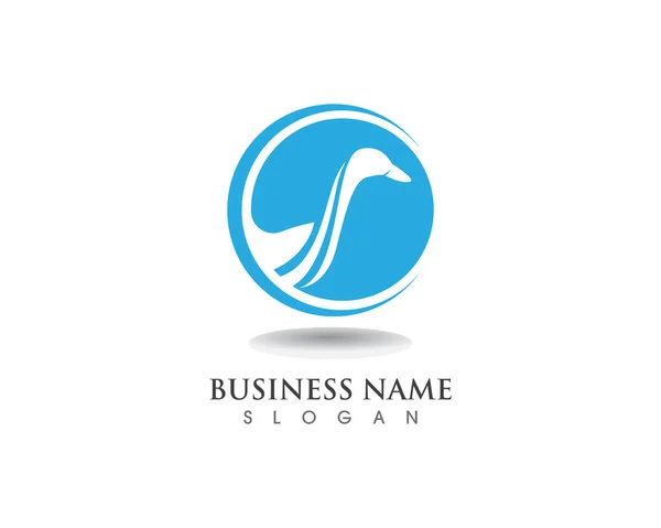 Swan Logo Sjabloon Vector — Stockvector