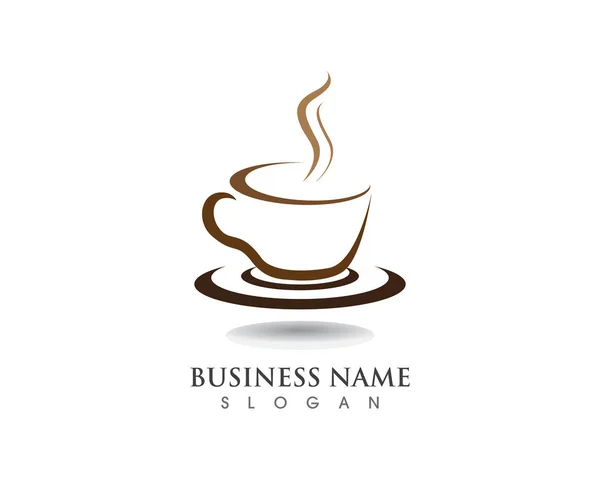 Café Logotipo Modelo Vetor Ícone Desig —  Vetores de Stock