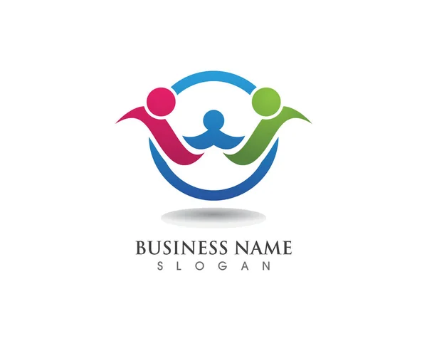 Logo Symboles Famille Adoption — Image vectorielle