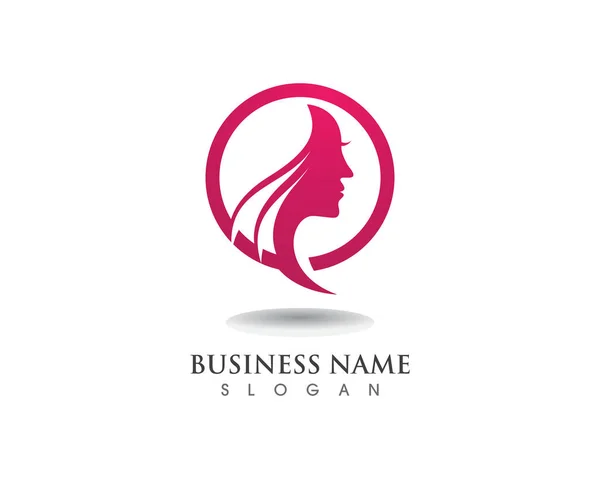 Logotipo Cabelo Símbolos — Vetor de Stock