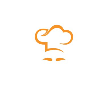 Şapka şef logo ve simge vektör şablonu