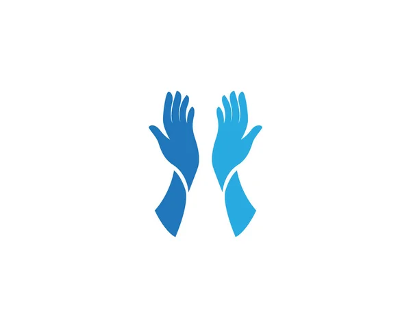 Wektor Logo Symbole Pielęgnacji Dłoni — Wektor stockowy