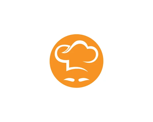 Hut Chef Logo Und Symbol Vektorvorlage — Stockvektor