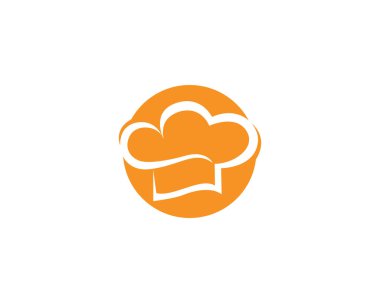 Şapka şef logo ve simge vektör şablonu