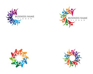 Evlat Edinme ve Toplum Bakımı Logo şablonu vektör simgesi