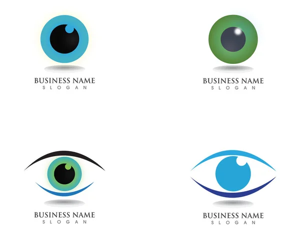 Logo Soin Des Yeux Symbole Santé — Image vectorielle