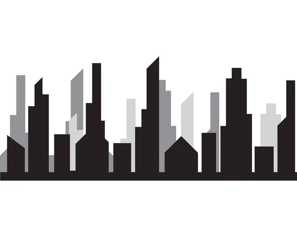 Moderne Stadtsilhouette Vektorabbildung Flachen Designs — Stockvektor