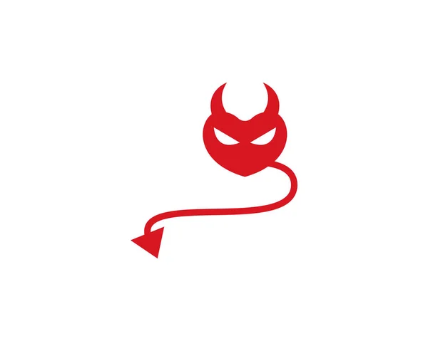 Modello Icona Vettoriale Logo Devil — Vettoriale Stock