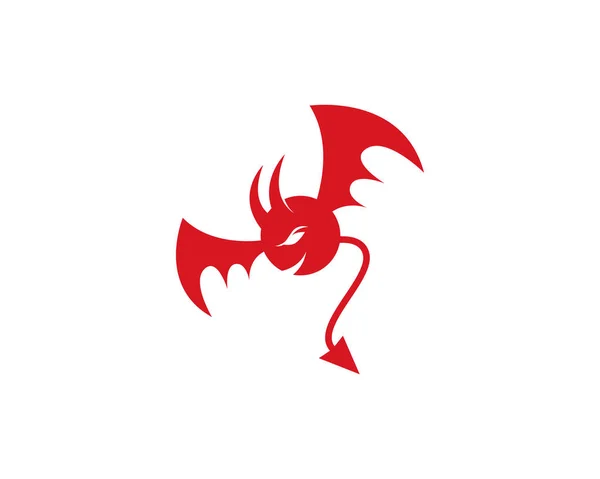 Modello Icona Vettoriale Logo Devil — Vettoriale Stock