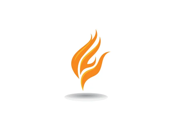 Fogo Logotipo Modelo Vetor Ícone Óleo Gás Energia Logotipo Concep —  Vetores de Stock
