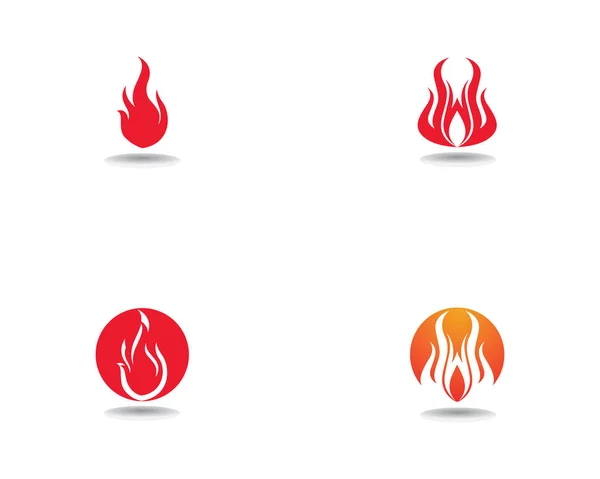 Feuer Logo Vorlage Vektor Symbol Gas Und Energie Logo Concep — Stockvektor