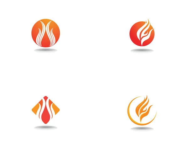 Feuer Logo Vorlage Vektor Symbol Gas Und Energie Logo Concep — Stockvektor