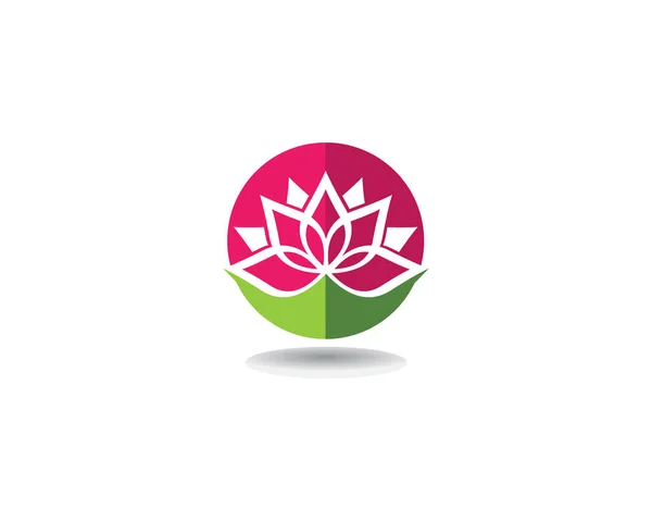 Güzellik Vektörü Nilüfer Çiçekleri Logo Şablonu Tasarımı Simgesi — Stok Vektör