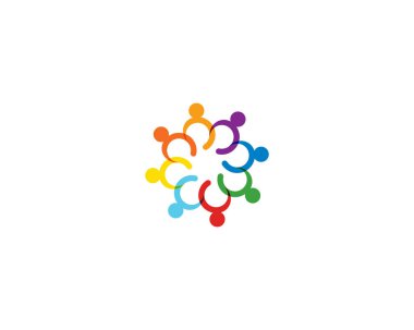  toplum ve evlat edinme bakım Logo şablonu vektör simge