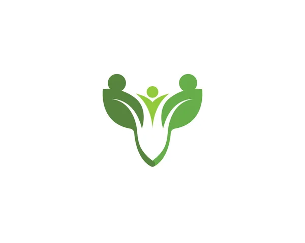 Zöld Levél Ökológia Természet Elem Vektor Ico — Stock Vector