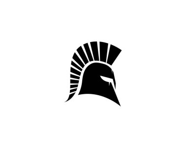 Spartalı kask logo vektör