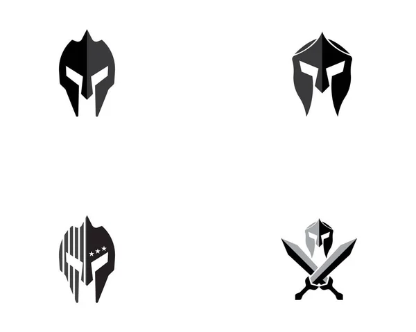 Spartanisches Helm Logo Vektor — Stockvektor