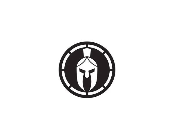 Casque Spartiate Logo Vecteur — Image vectorielle