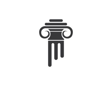 Hukuk logo vektör şablonu