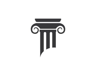 Hukuk logo vektör şablonu