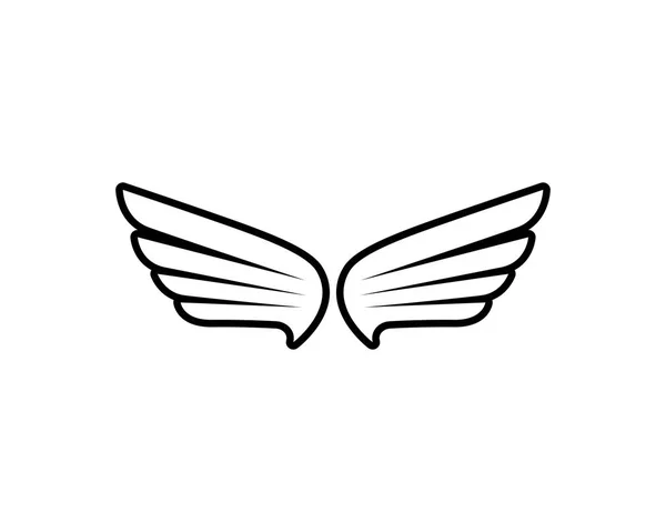 Vorlage Flügel Vogel Logo — Stockvektor