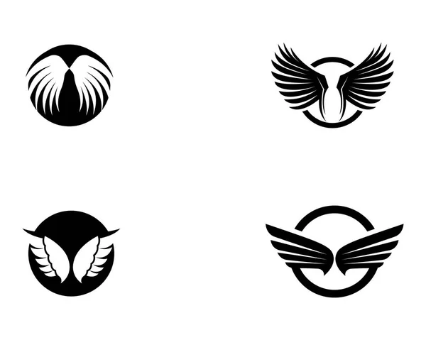 Modelo Logotipo Wing Bird — Vetor de Stock