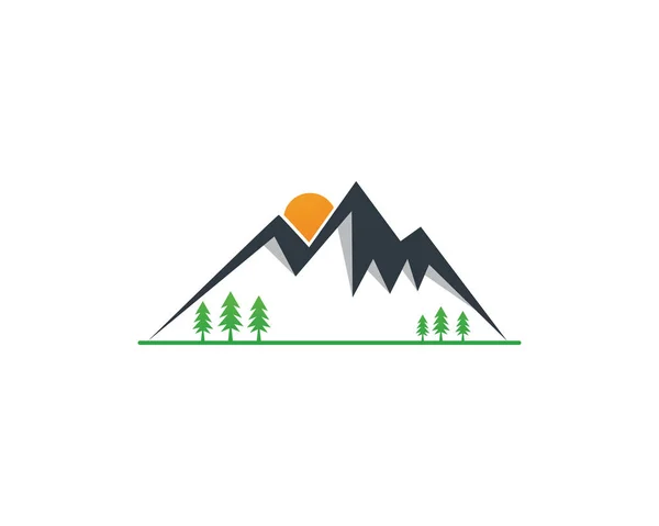 Logotipo Montaña Ilustración Vector Símbolo — Archivo Imágenes Vectoriales