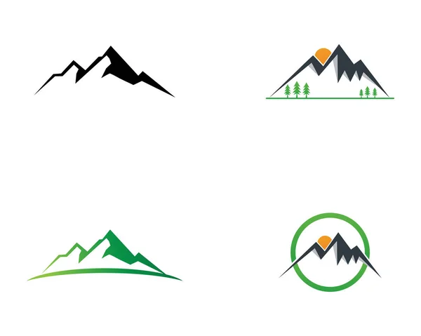 Montanha Logotipo Símbolo Ilustração Vetorial — Vetor de Stock