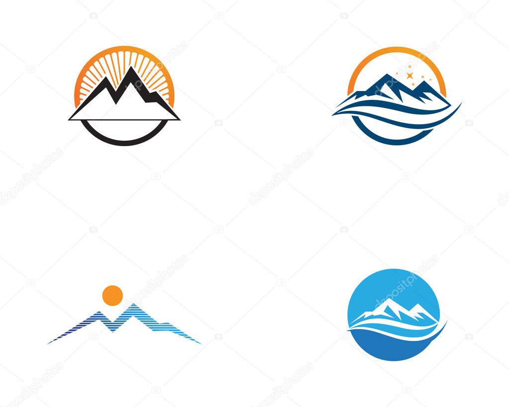 Mountain logo and symbol vector illustration