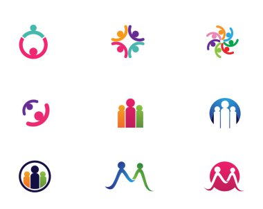 Evlat Edinme ve Toplum Bakımı Logo şablonu vektör simgesi