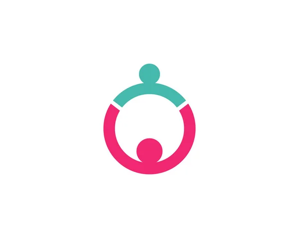 Adopción Cuidado Comunidad Logo Plantilla Vector Icono — Vector de stock