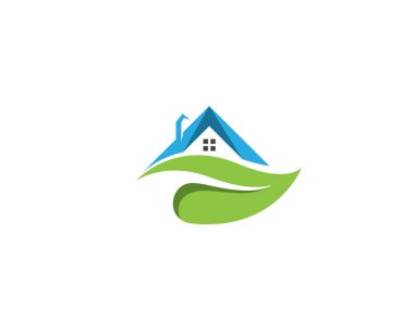 Yeşil ev logo vektörü