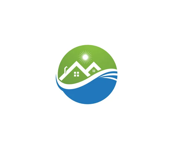 Vector Logotipo Casa Verde — Vector de stock