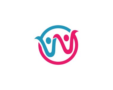 Evlat Edinme ve Toplum Bakımı Logo şablonu vektör simgesi