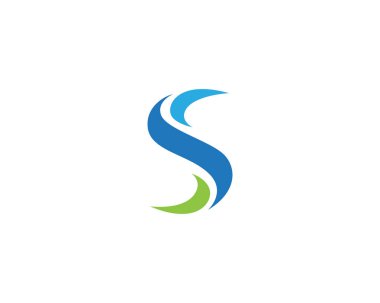 S logosu ve sembolleri şablon vektör simgesi