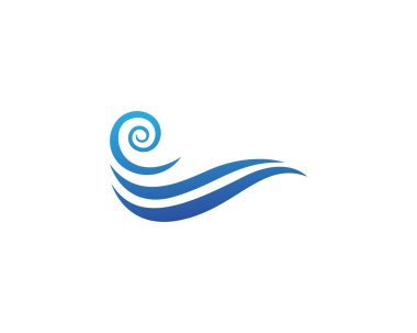 Su Dalgası sembolü ve simge logo şablonu