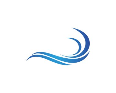 Su Dalgası sembolü ve simge logo şablonu