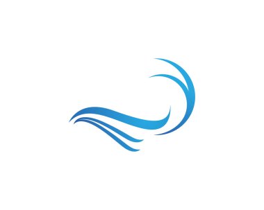 Su Dalgası sembolü ve simge logo şablonu