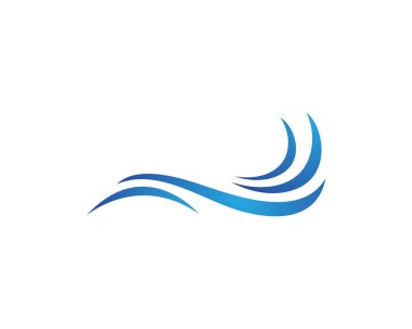 Su Dalgası sembolü ve simge logo şablonu