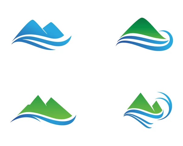 Logo Montaña Plantilla Negocios Vecto — Vector de stock
