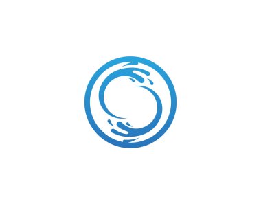 Su dalgası spash sembol ve simge Logo şablonu