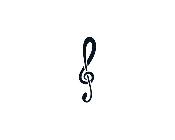 Muzyka Uwaga Symbole Logo Ikony Templat — Wektor stockowy