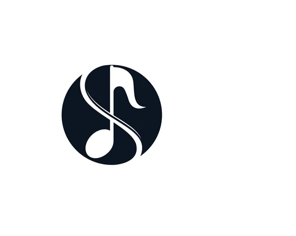 Symboles Note Musique Logo Icônes Modèle — Image vectorielle