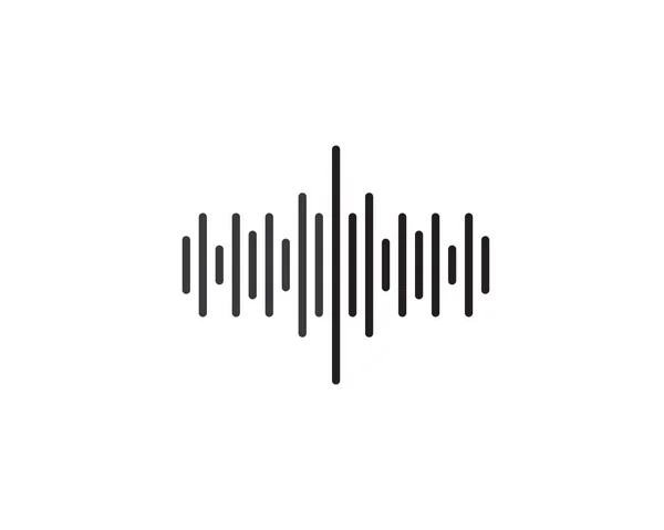 Wave Music Logo Und Symbol — Stockvektor