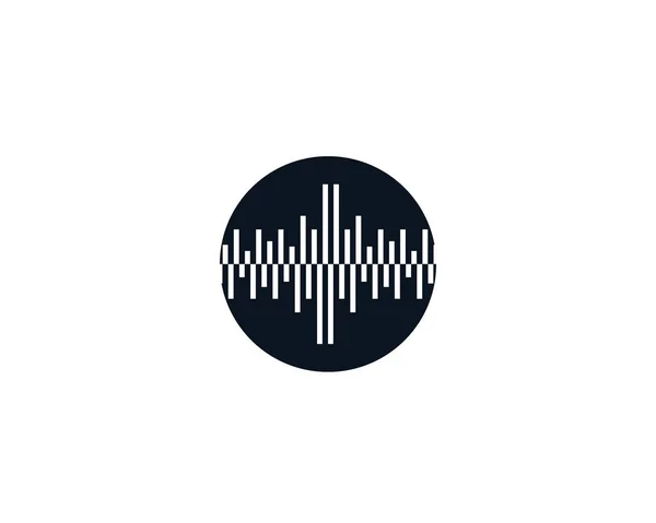 Wave Music Logo Und Symbol — Stockvektor