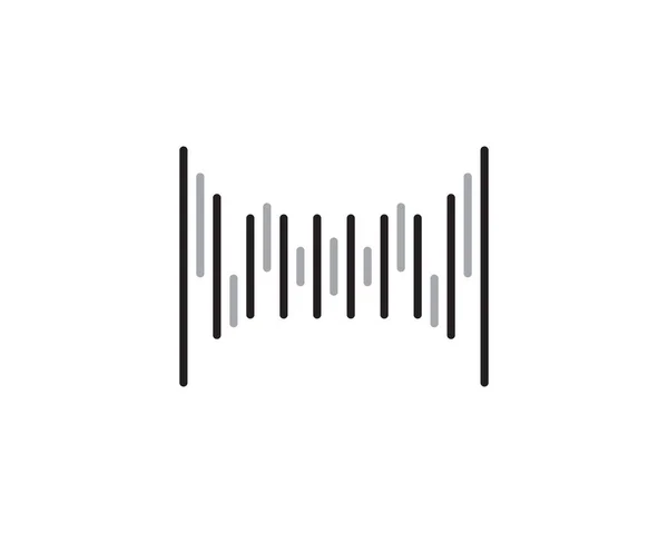 Wave Muziek Logo Symbool — Stockvector